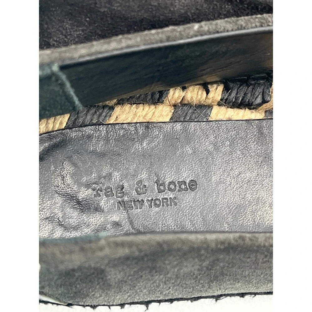 Rag & Bone Adria Espadrille Flats Womens 36 Asphalt Gray Suede Slip On Shoes